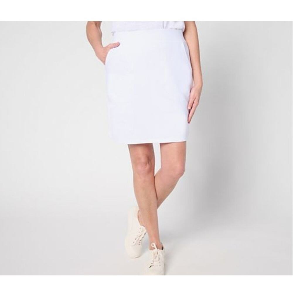 Kim Gravel Size XS White French Terry Skort A681962 NWOT